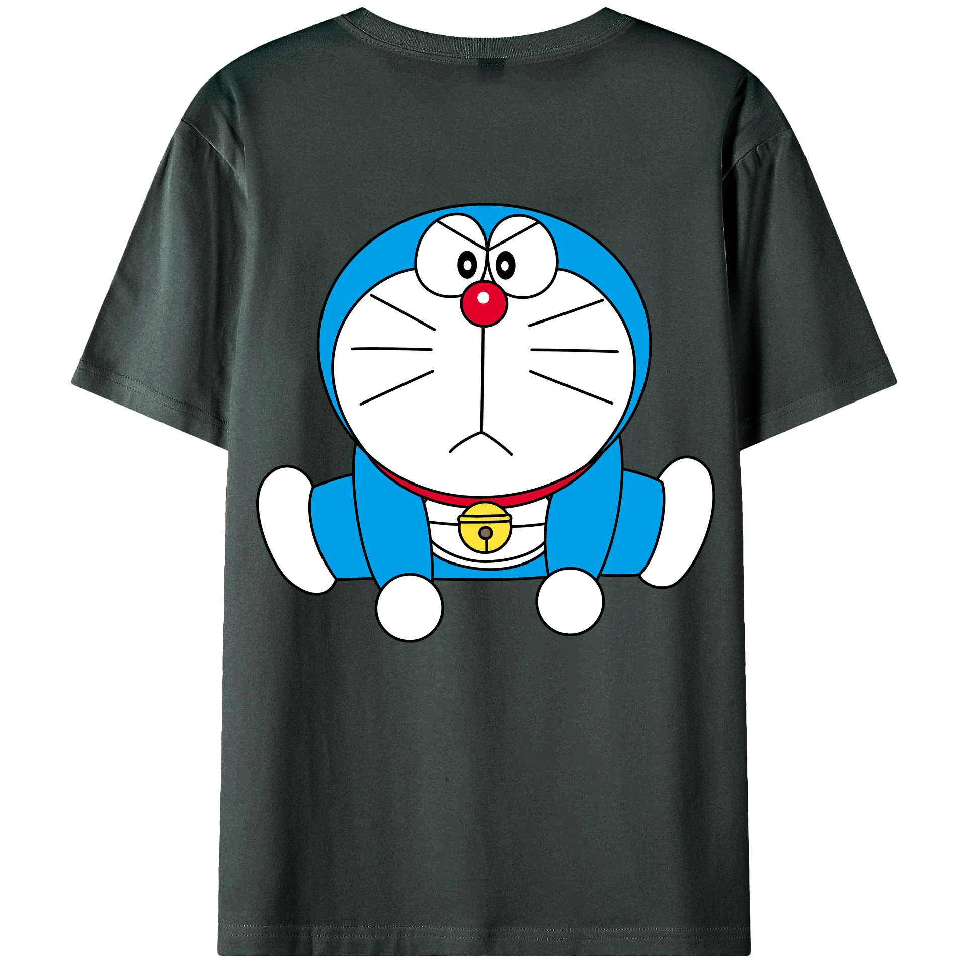 （画像用） ドラえもん Doraemon 綿100％ メンズ半袖Tシャツ（バックプリント） 通気性